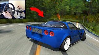 Drifting Corvette C6 - Assetto Corsa (Steering wheel + Shifter) Gameplay