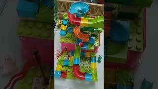 Satisfying building blocks marble run asmr Ep 317. #asmr #satisfying #marblerun
