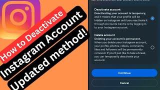 How to Deactivate Your Instagram Account