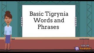 Basic Tigrynia Words and Phrases