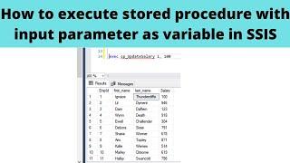 29 How to execute stored procedure with input parameter as variable in SSIS