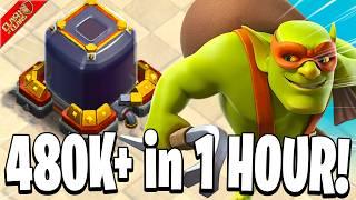 How I Farmed OVER 480k Dark Elixir in 1 Hour! - Clash of Clans