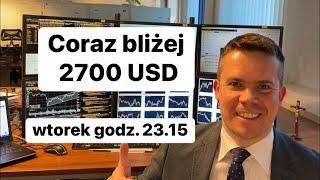 Znów coraz bliżej 2700 USD na złocie