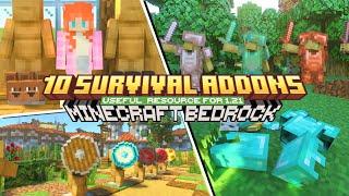 10 Minecraft Bedrock/PE 1.21 Fantastic and Useful addons for better survival experience gameplay! 