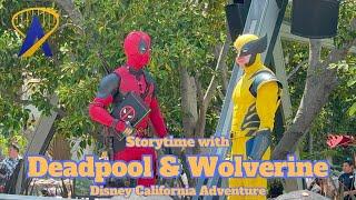 Story time with Deadpool and Wolverine at Disneyland