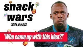 Usain Bolt Tries British and Jamaican Food | Snack Wars