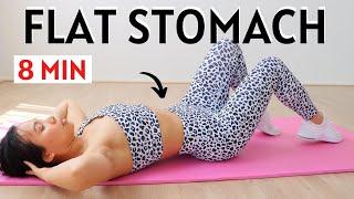 8 Min daily abs burn to lose belly fat, get flat stomach & smaller waist | Hana Milly