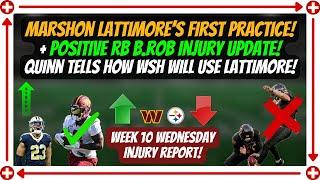 WATCH: Marshon Lattimore's FIRST WSH Practice! Speaks to Media! GREAT B.Rob Injury Update! & More!