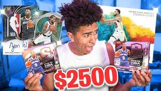 I Spent $2500 for 2 NBA Boxes... *INSANE IRL NBA Basketball Pack Opening*