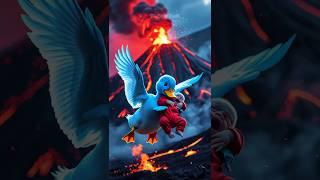 Volcano Erupts—Skyblue Duck’s Daring Baby Rescue!