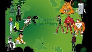 All secret  Aliens/Skins in Ben 10 Video Games