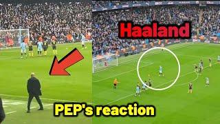 Pep Guardiola reaction to Haaland penalty miss vs Everton