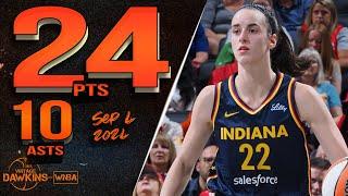 Caitlin Clark Records a 24 Pts, 10 Asts, 10 Rebs Triple-Double vs Sparks  | Sep 4, 2024