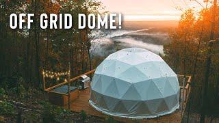 450sqft Off Grid Glamping Dome! | Airbnb Geodesic Dome Tour!