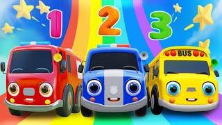 Learn Number and ABC Song with Wheels On The Baby Bus | Nursery Rhymes & Kids Songs - Baby Car Songs