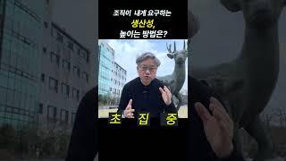 [자리잡자] 조직에서 생산성 높이는 방법 #은퇴 #재취업 #희망퇴직 #생산성