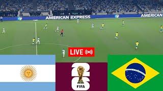 [LIVE] Argentina vs Brazil.  World Cup qualifiers 2026 Full match - Video game simulation