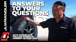 Jeep JL Wrangler Auto Stop Start / Tailgate Strength & Current Gear Setting : JL JOURNAL - Q&A