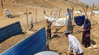 The resistance of the hard nomadic life of the Becker family in the mountains - severe storm