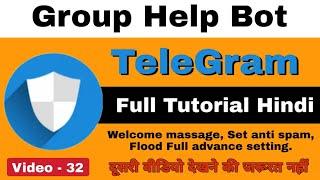 Group Help Bot On Telegram | Full A to Z Toturial in hindi | make advance Telegram group - Akash's