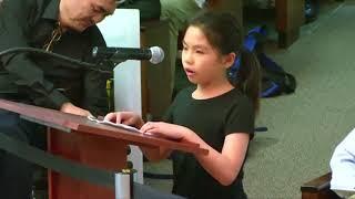 10-year old Jessie Zhang saving PHX Chinese Cultural Center @ City Council 09/12, 2017