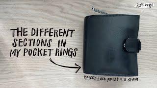 Different Sections in My Pocket Rings Planner | Moterm Luxe Pocket 2.0 | Midnight | 30 MM