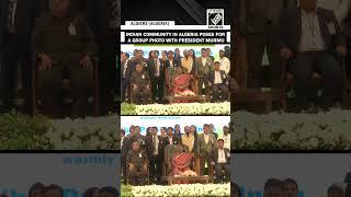 Indian Community in Algeria poses for a group photo with President Murmu