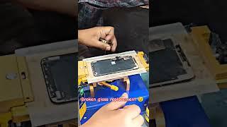 iPhone 11 pro max broken glass replacement vs charge oca glass #mobile #repair #shortvideo #india