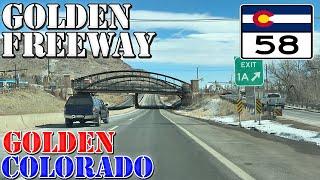 CO 58 East - Golden Freeway - Golden - Colorado - 4K Highway Drive