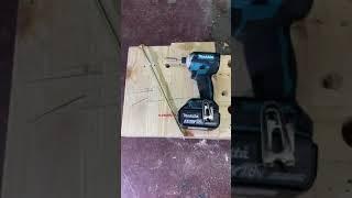 The MAKITA cordless wrench is tested with a long self-tapping screw \тест гайковерта аккумуляторного