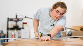 Students in Lehigh's Design Labs create custom tables for the reimagined Clayton UC