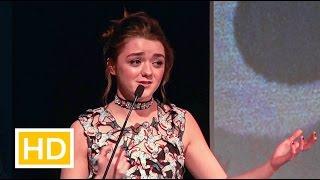 Maisie Williams speech on critics, her mum, Florence Pugh, Carol Morley. Young Performer of the Year