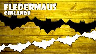 Batman Fledermaus Girlande selber machen Deko aus Papier basteln - paper garland batman DIY bat