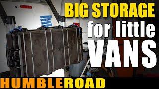 Big storage added to a little van. And TECH TIP: How to stiffen up the running boards on your van.