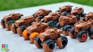 Play in The Garden! Clean Up Mini Muddy Monster Trucks.