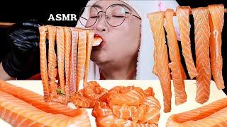 ASMR MUKBANG 연어국수 리얼사운드 먹방, SALMON NOODLE EATING SOUNDS