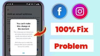 you can't make this change at the moment instagram | Facebook Problem Fix 