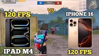 iPhone 16 Pro Max VS iPad Pro M4 (120 FPS) PUBG TDM Test || Which Device Perform Best In PUBG MOBILE