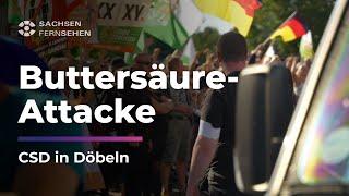 BUTTERSÄURE-ANGRIFF auf CSD-Demo in Döbeln I Sachsen Fernsehen