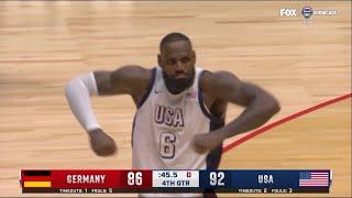 LEBRON ISN'T HUMAN! USA vs Germany Final Minutes ! 2024 Olympics