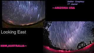 Star Trails- Southern VS Northern HemisphereComparison;4 CARDINAL DIRECTIONS-Like in Mirror