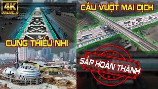 CẦU VƯỢT RỘNG NHẤT VIỆT NAM & CUNG THIẾU NHI LỚN NHẤT VIỆT NAM| Tiến độ 11.2023 #hanoidep #flycam4k