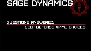 Self Defense Ammunition Choices