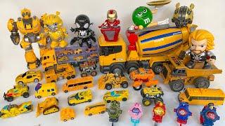 Bộ Sưu Tập Ôtô ĐồChơi ĐỒNG HỒ Biến Hình Màu Vàng Mới: BUMBLEBEE, SIÊU NHÂN, XE CÔNG TRÌNH