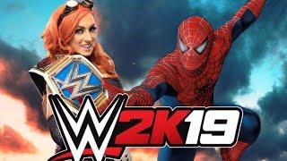 WWE2K19 Spider-Man vs Slogoman  Becky lynch vs ms marvel   Spider-Man2k20 arena