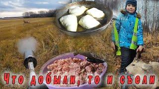 Загонная охота, добыли ПАРУ И ПУСТИЛИ НА БЕЛЯШИ. Driven roe deer hunting