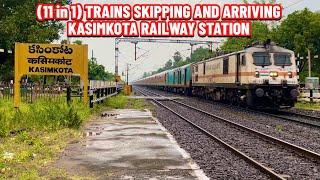 11 In 1 Trains Arriving and Skipping Kasimkota Railway Station