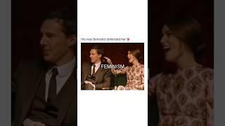 Benedict Cumberbatch defends Keira Knightley modern feminism #shorts #shortvideo #celebrity #fyp