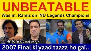 Pakistani reaction on today's match IND Champions vs PAK Champions | Wasim Akram, Ramiz Raja, Shoaib