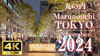 [4K] [Tokyo] Marunouchi Illumination 2024. A special view only available in winter!